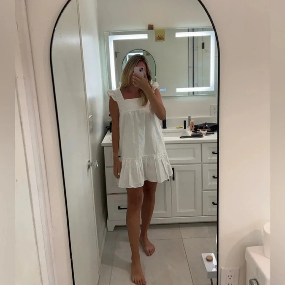 Compania Fauve Ruffle-Sleeve Mini Dress NWT - Picture 2 of 10